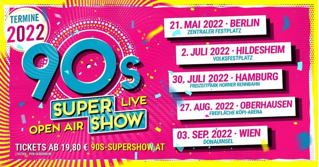 Lineup Poster 90s Super Show Wien 2022