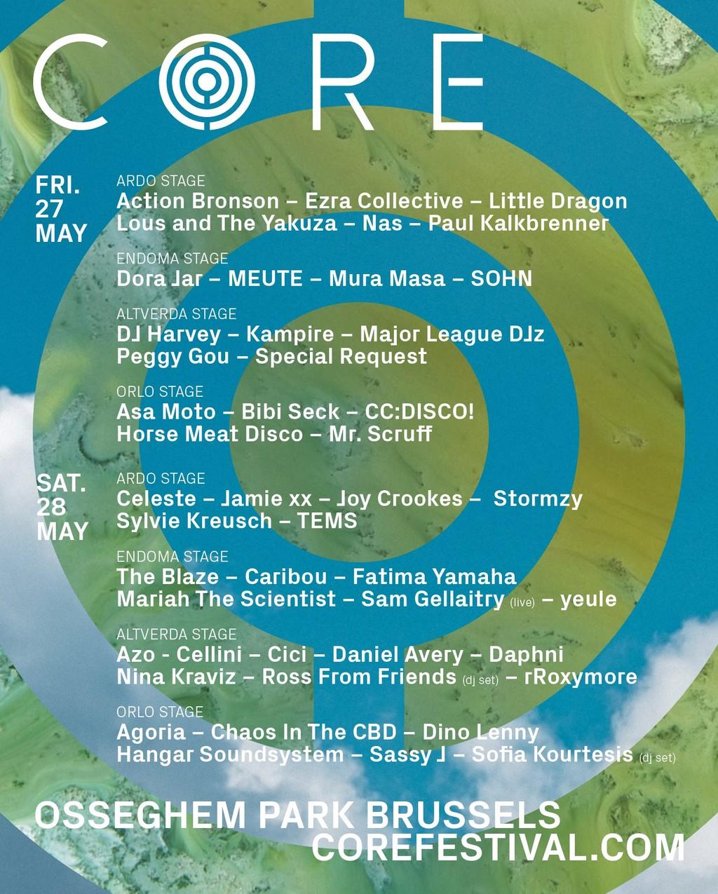 Lineup Poster CORE Festival 2022