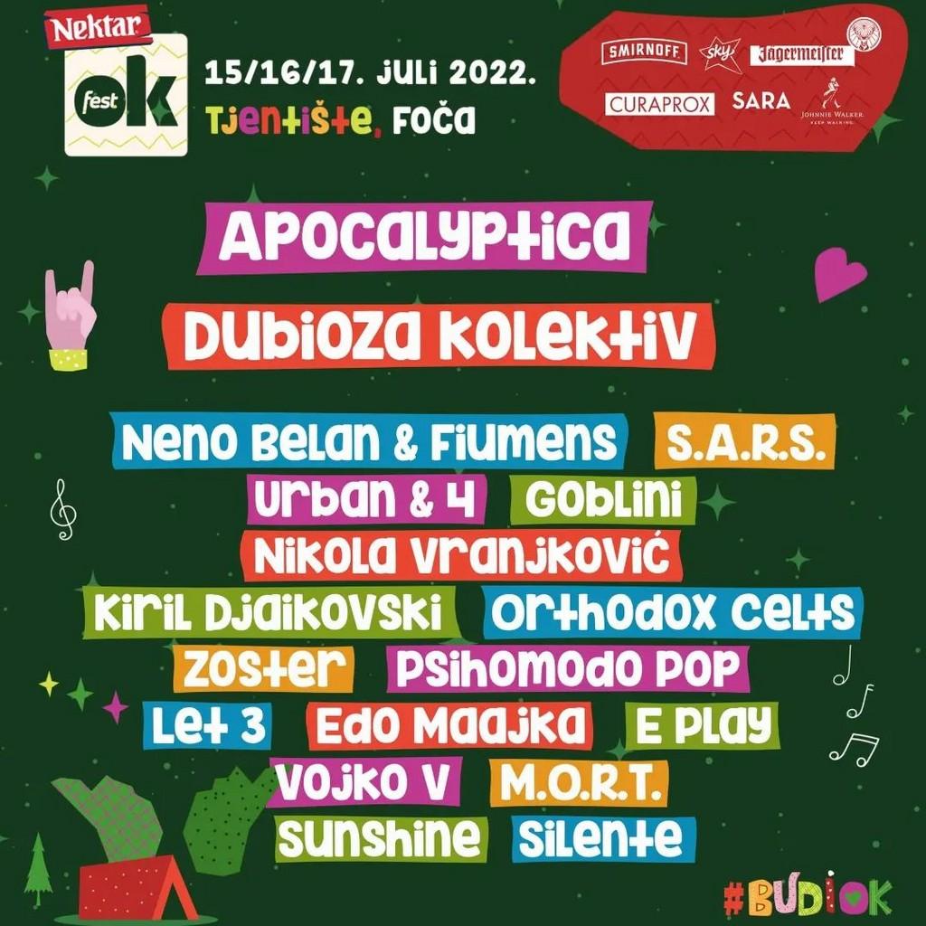 Lineup Poster OK Fest 2022