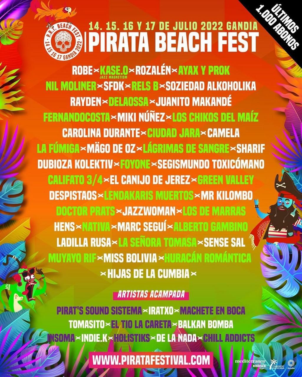 Lineup Poster Pirata Festival 2022