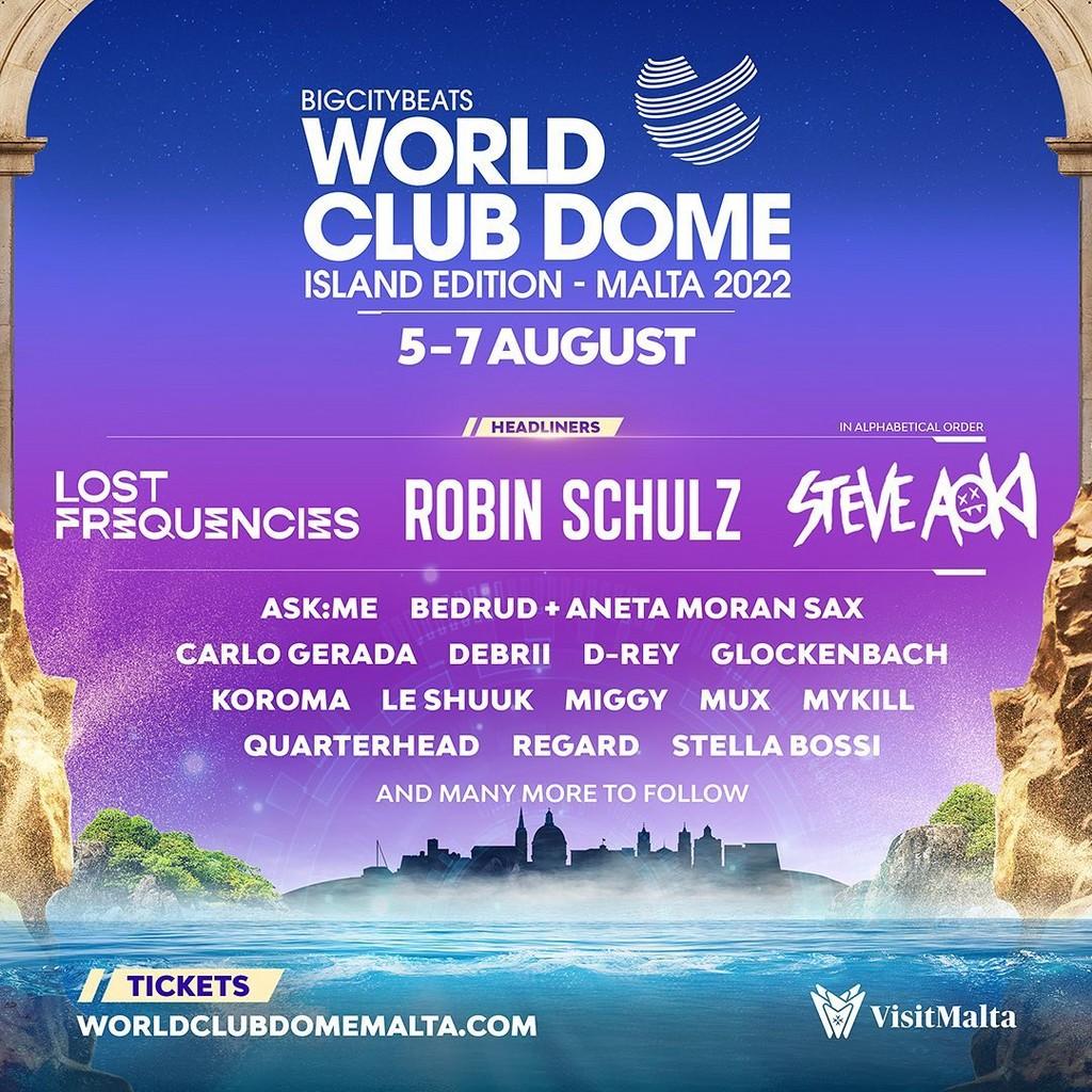 Lineup Poster World Club Dome Malta 2022