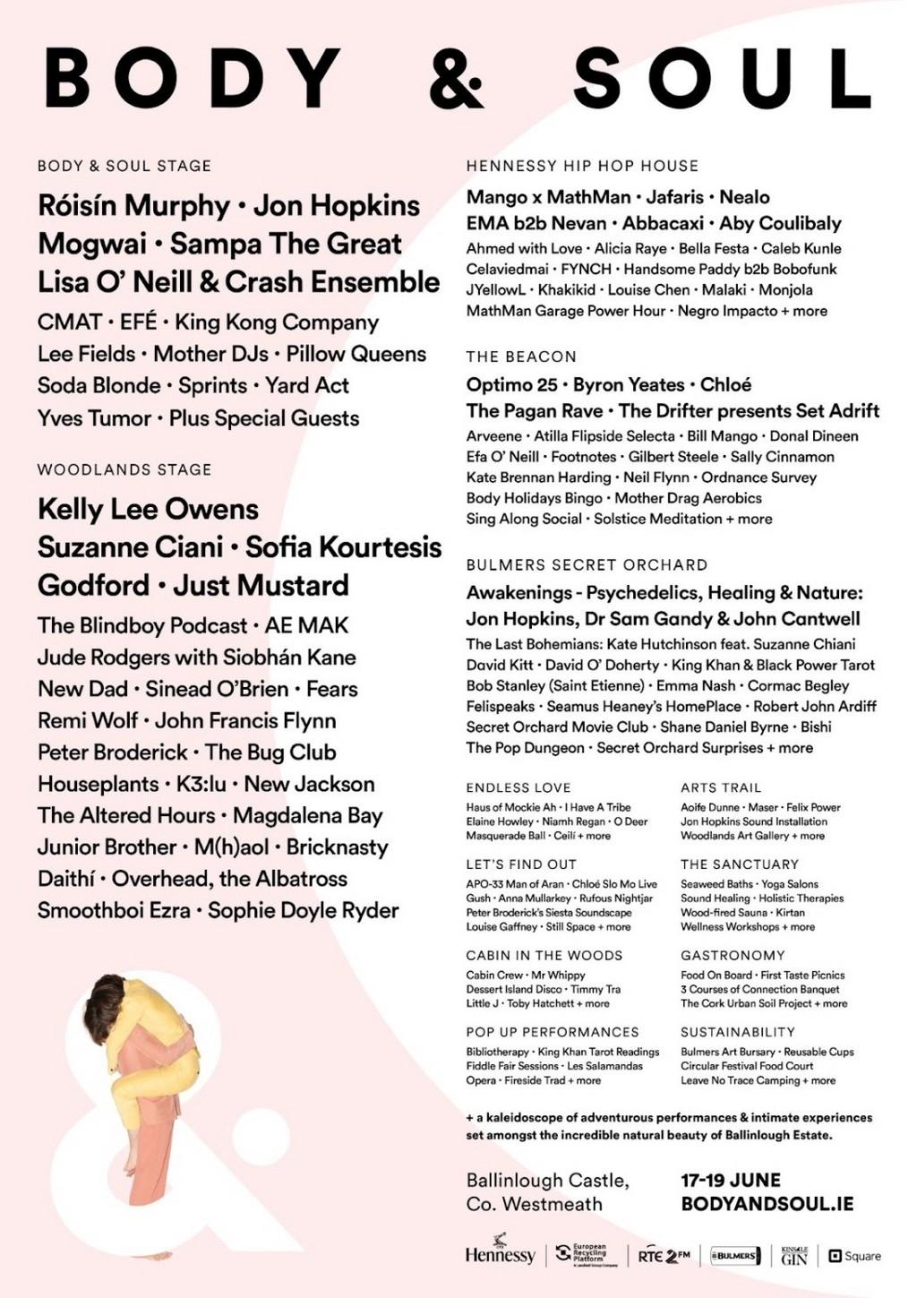 Lineup Poster Body & Soul Festival 2022