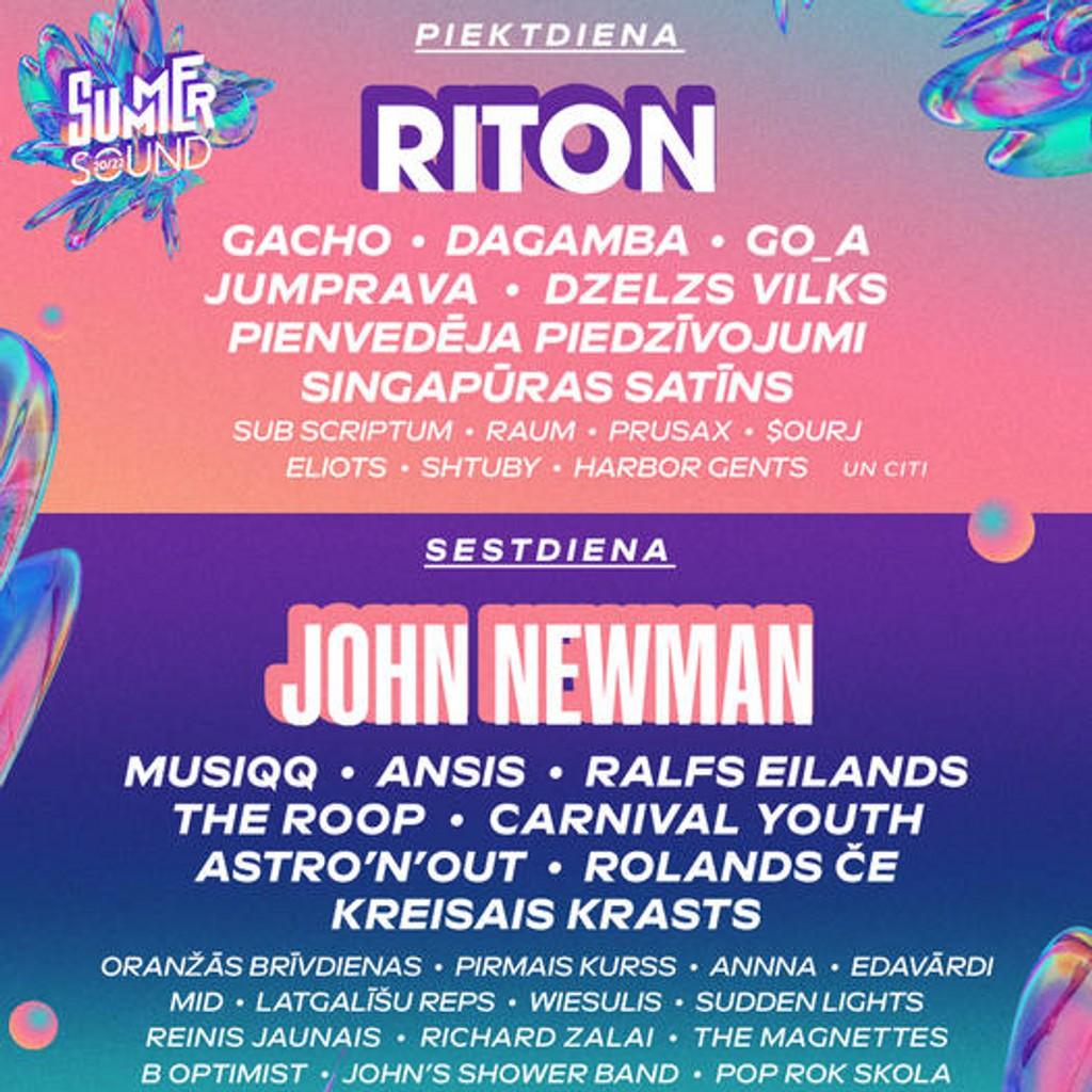 Lineup Poster Summer Sound Festival 2022