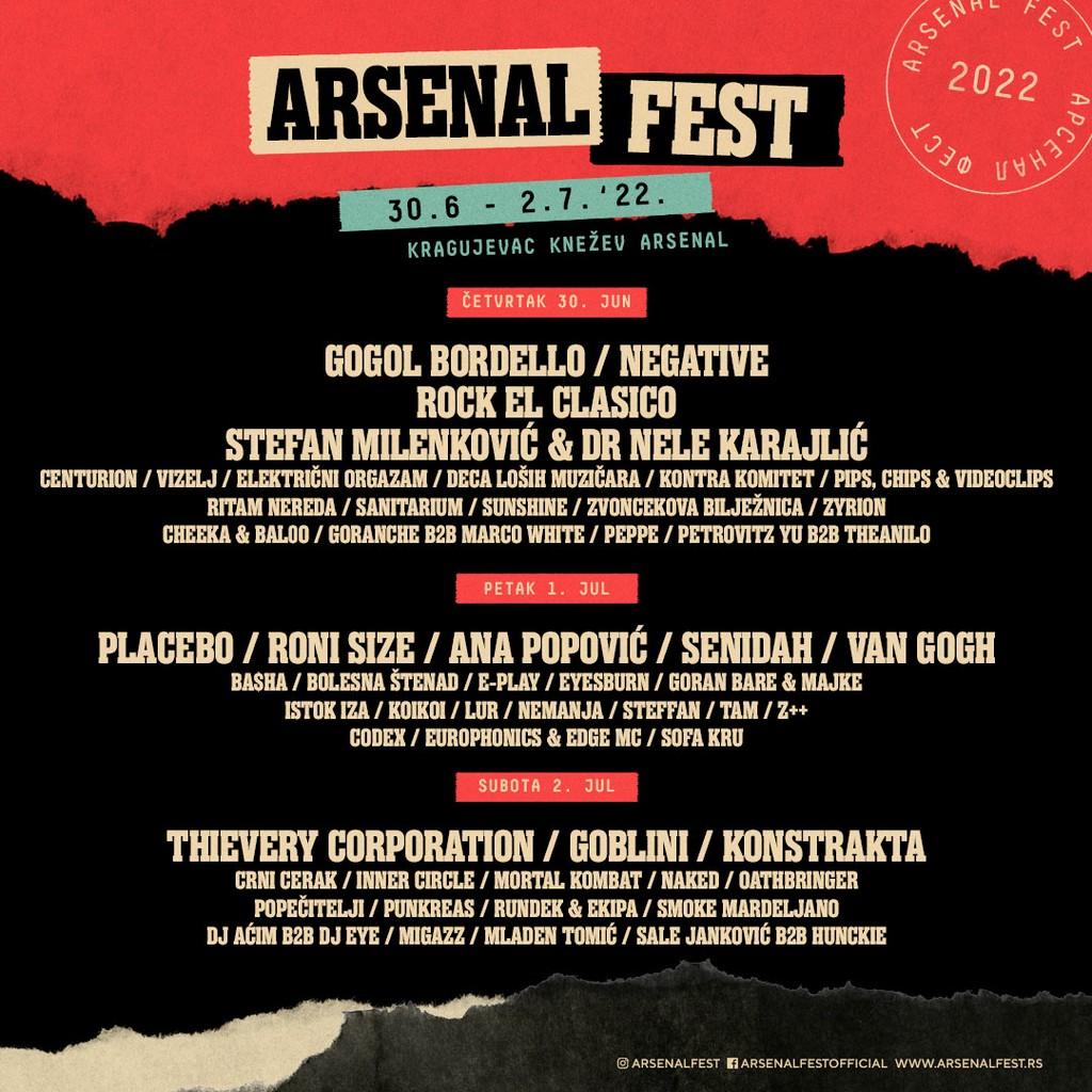 Lineup Poster Arsenal Fest 2022