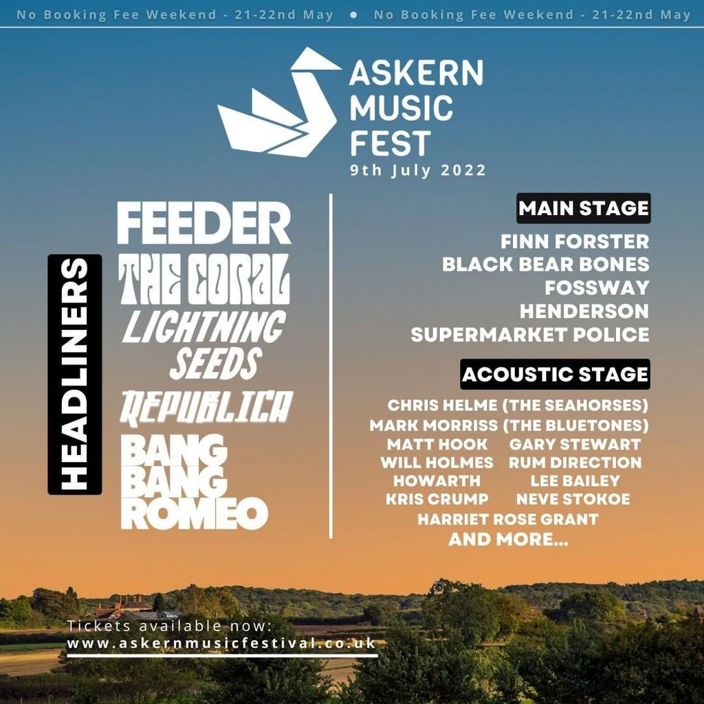 Lineup Poster Askern Music Festival 2022