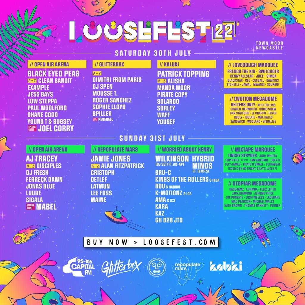 Lineup Poster LooseFest 2022