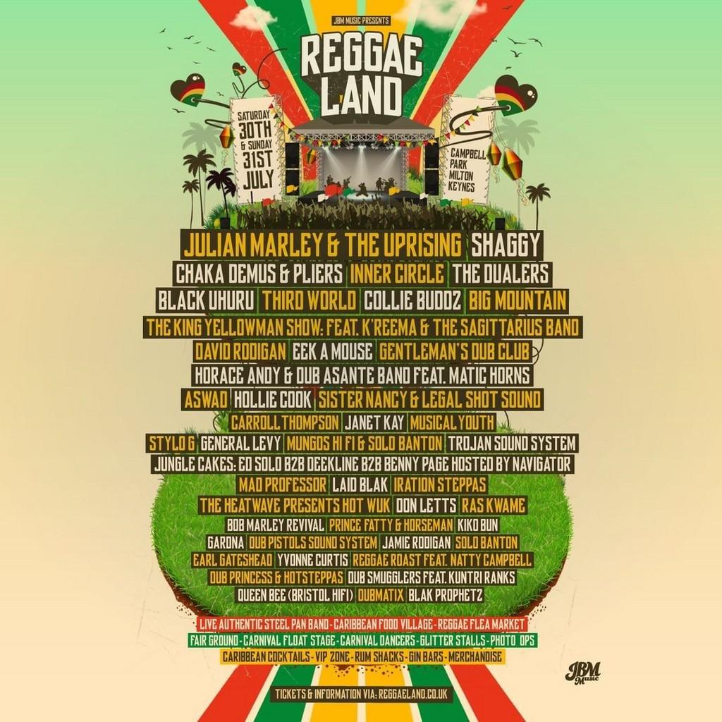 Lineup Poster Reggae Land 2022