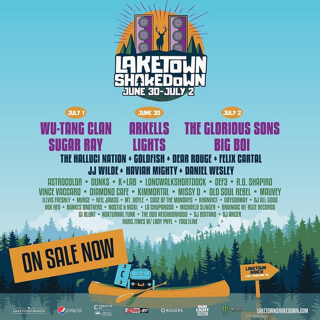 Lineup Poster Laketown Shakedown 2022