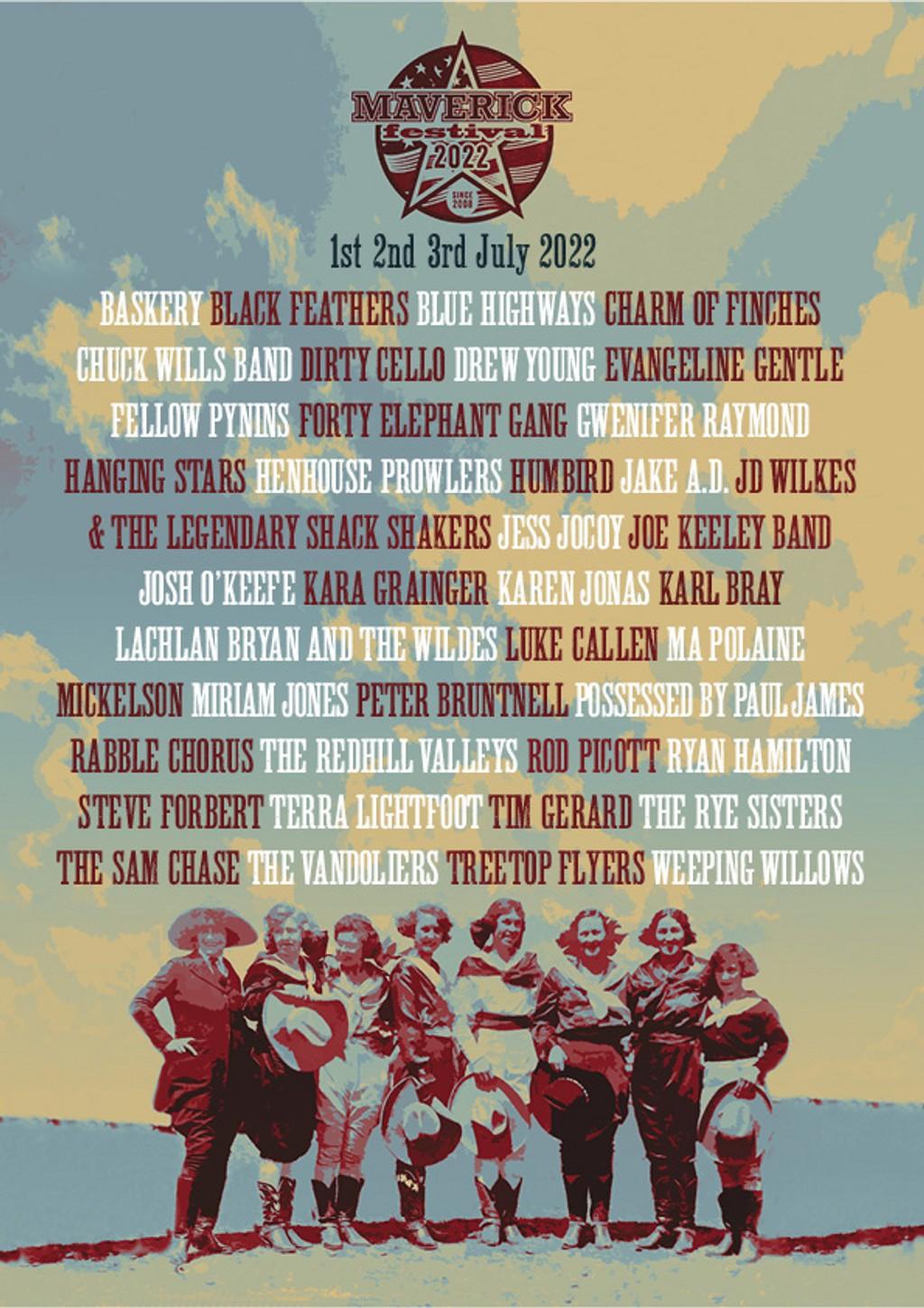 Lineup Poster Maverick Festival 2022