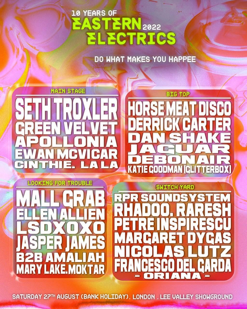 Lineup Poster Eastern Electrics 2022