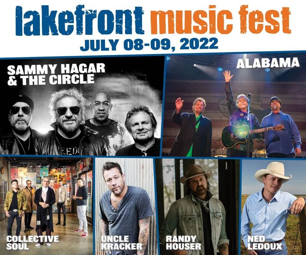 Lineup Poster Lakefront Music Fest 2022