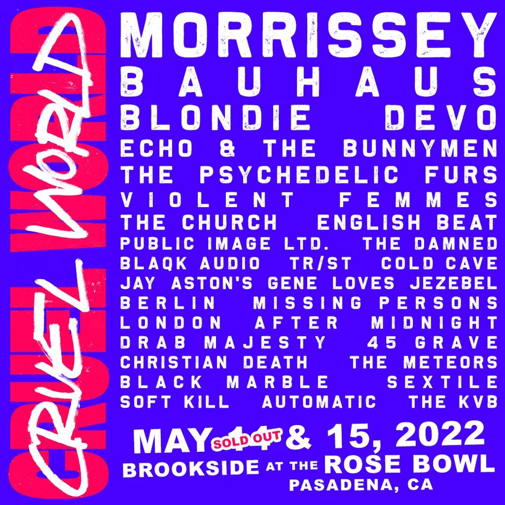 Lineup Poster Cruel World Festival 2022