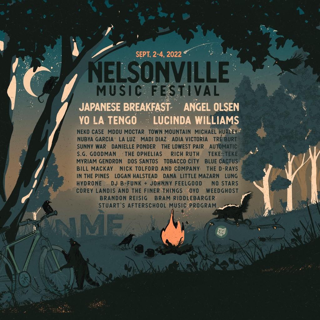 Lineup Poster Nelsonville Music Festival 2022