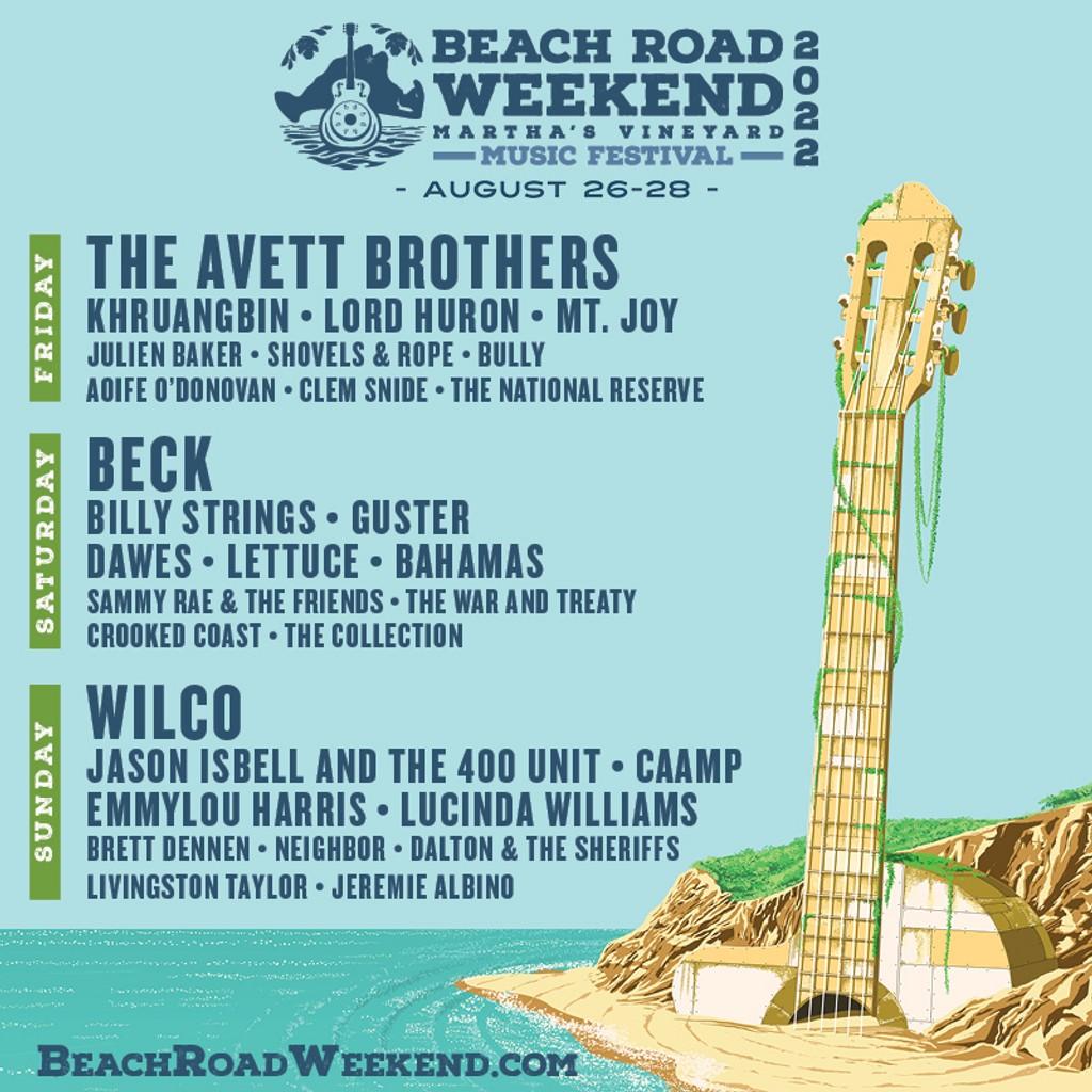 Lineup Poster Beach Road Weekend 2022