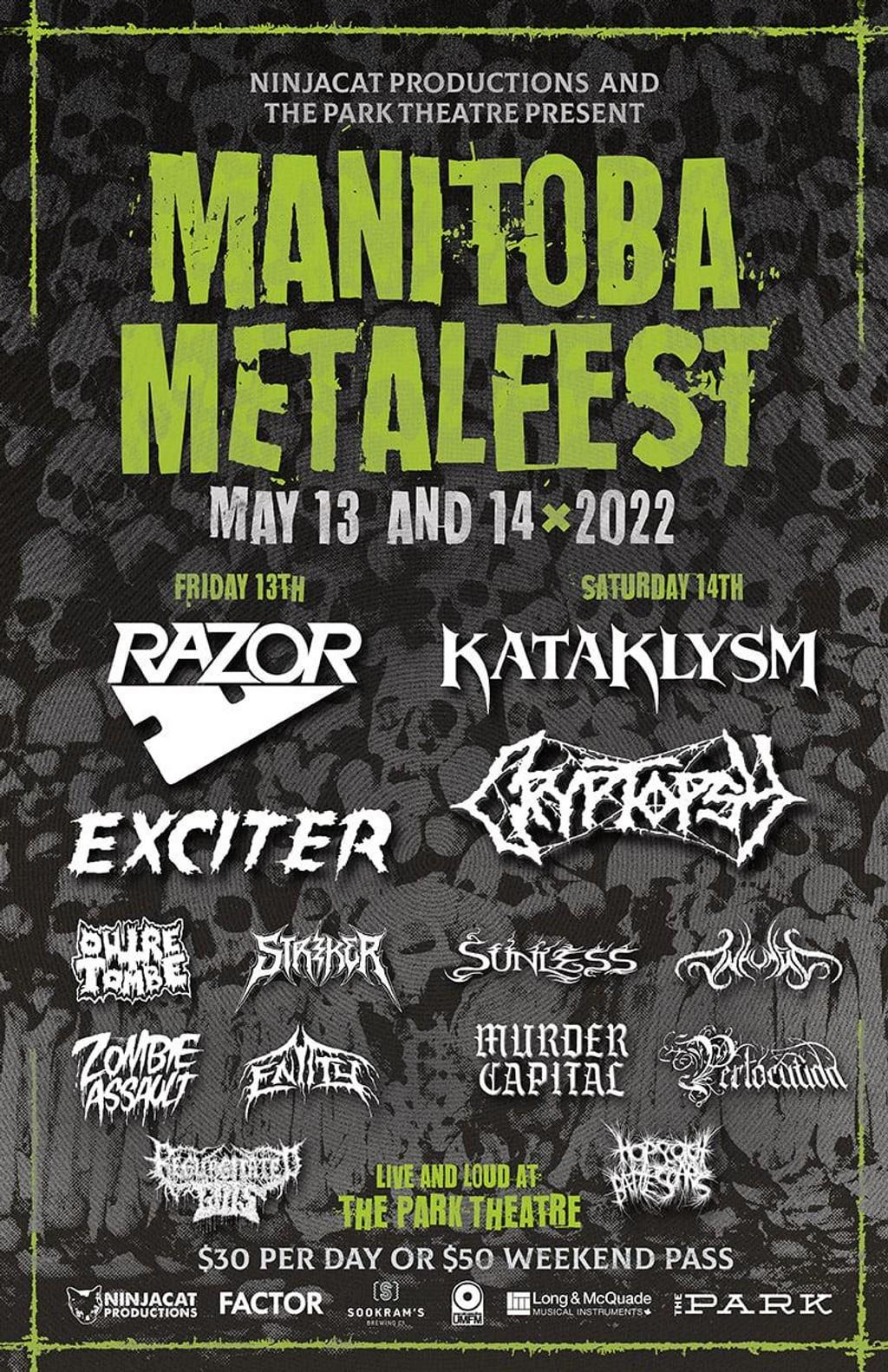 Lineup Poster Manitoba Metal Fest 2022