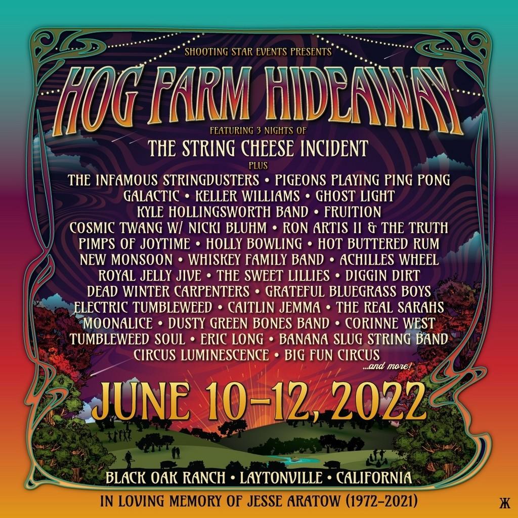 Lineup Poster Hog Farm Hideaway 2022