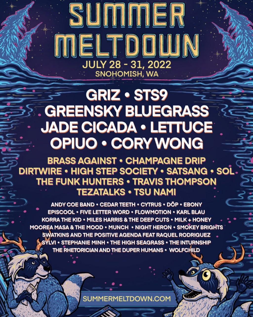 Lineup Poster Summer Meltdown Festival 2022