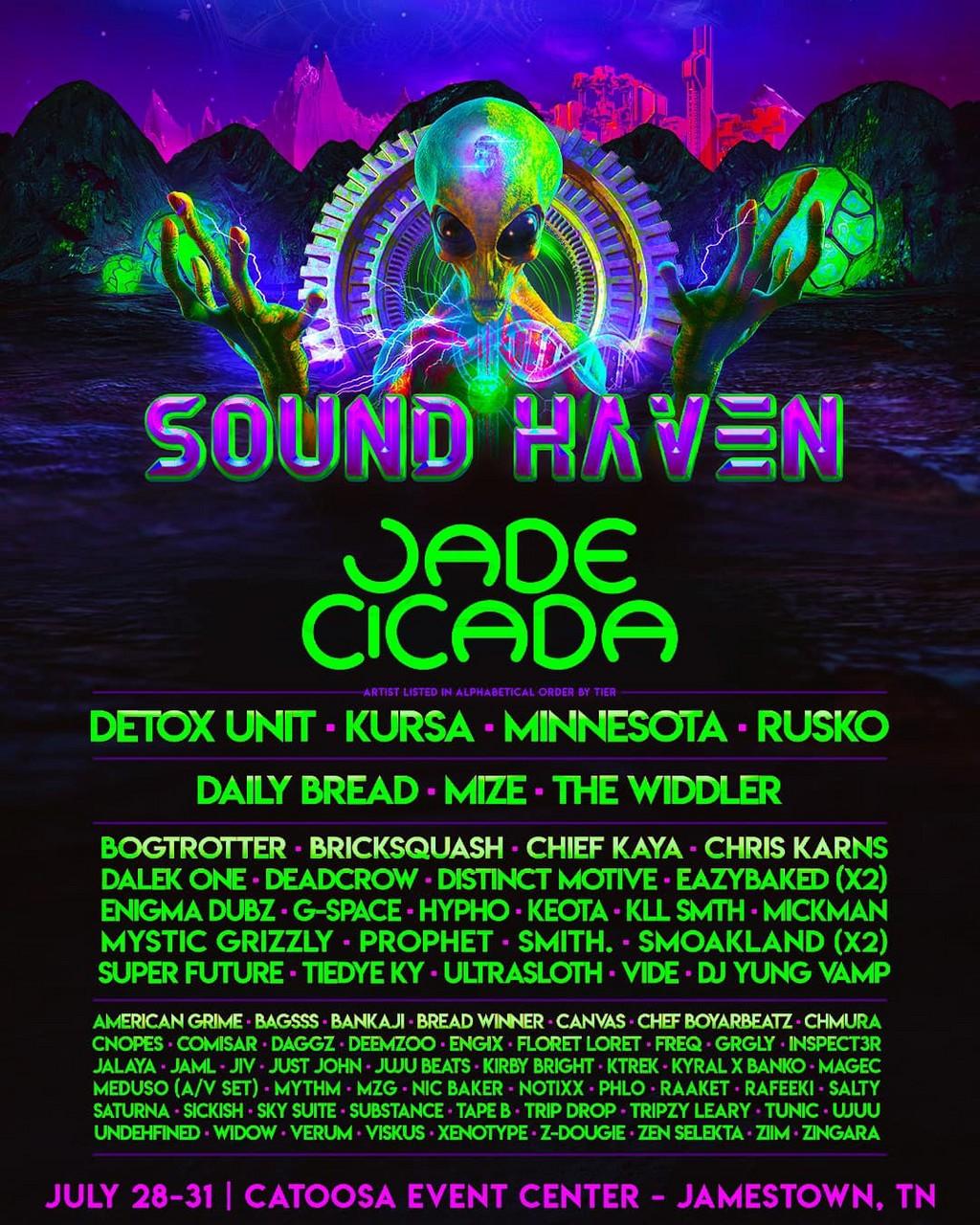 Lineup Poster Sound Haven 2022