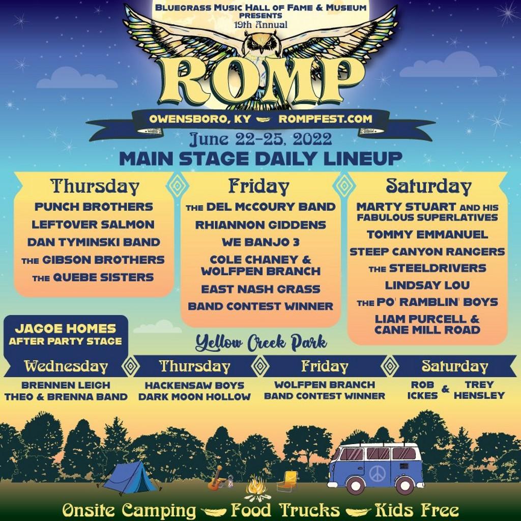 Lineup Poster ROMP Fest 2022