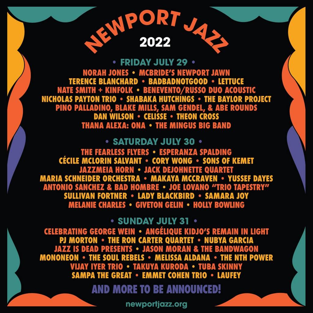 Lineup Poster Newport Jazz Festival 2022