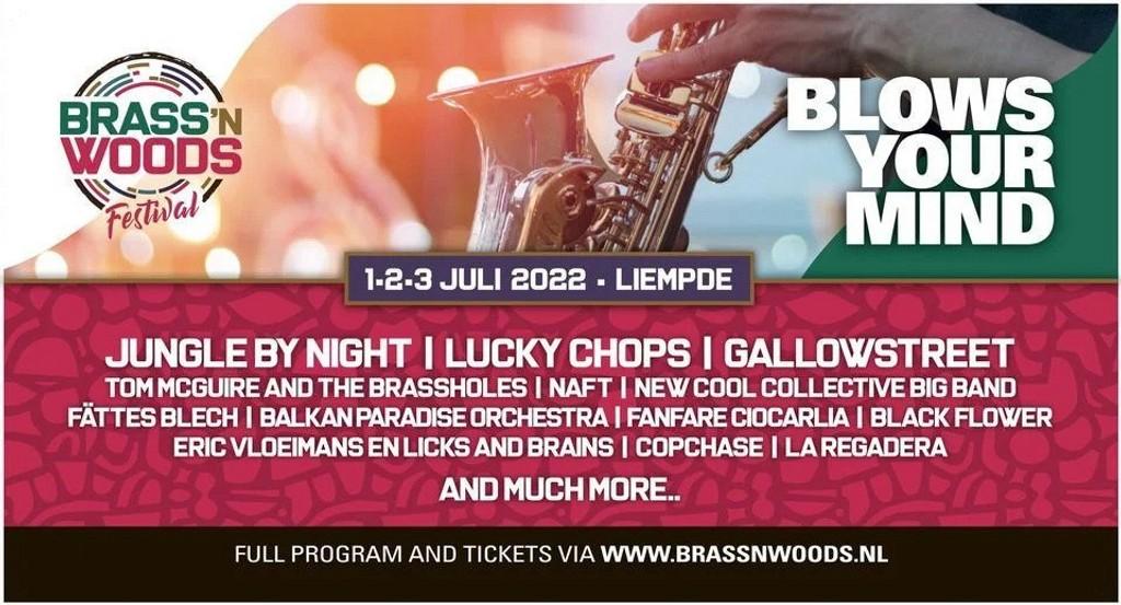 Lineup Poster Brass'n Woods Festival 2022