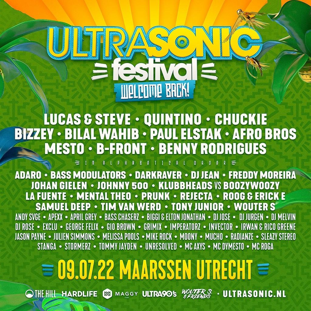 Lineup Poster Ultrasonic Festival 2022