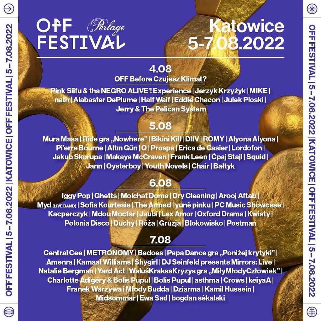 Lineup Poster OFF Festival 2022