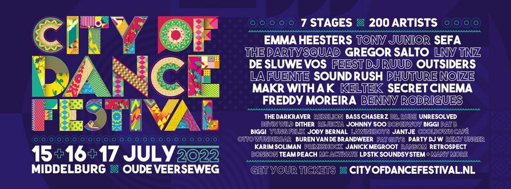 Lineup Poster City of Dance Festival 2022