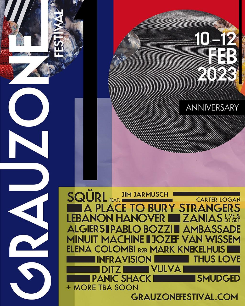 Lineup Poster Grauzone Festival 2023