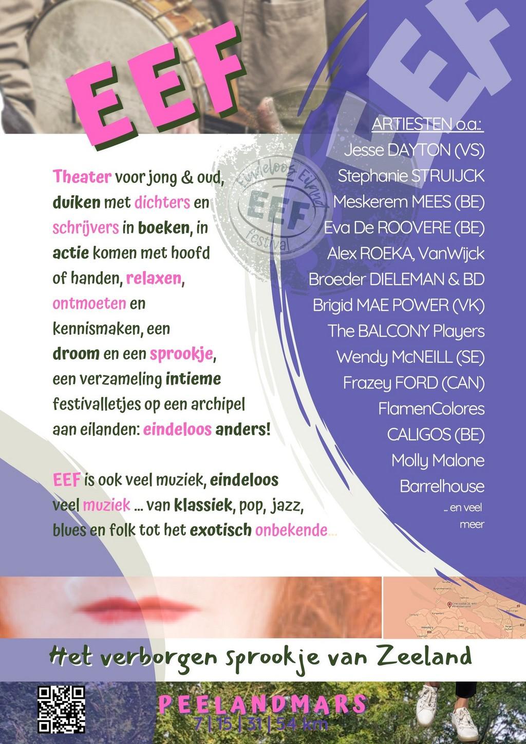 Lineup Poster Eindeloos Eiland Festival 2022