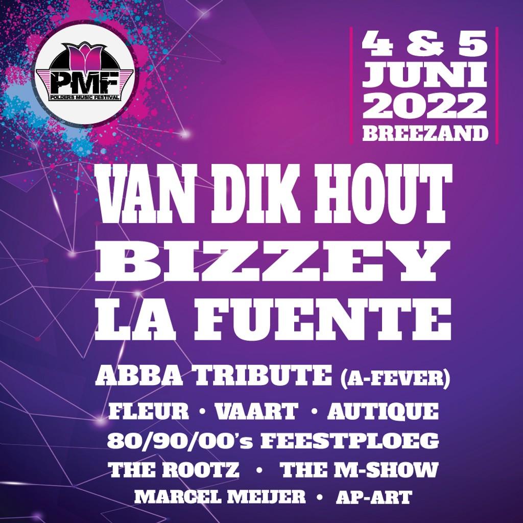 Lineup Poster Polders Music Festival 2022