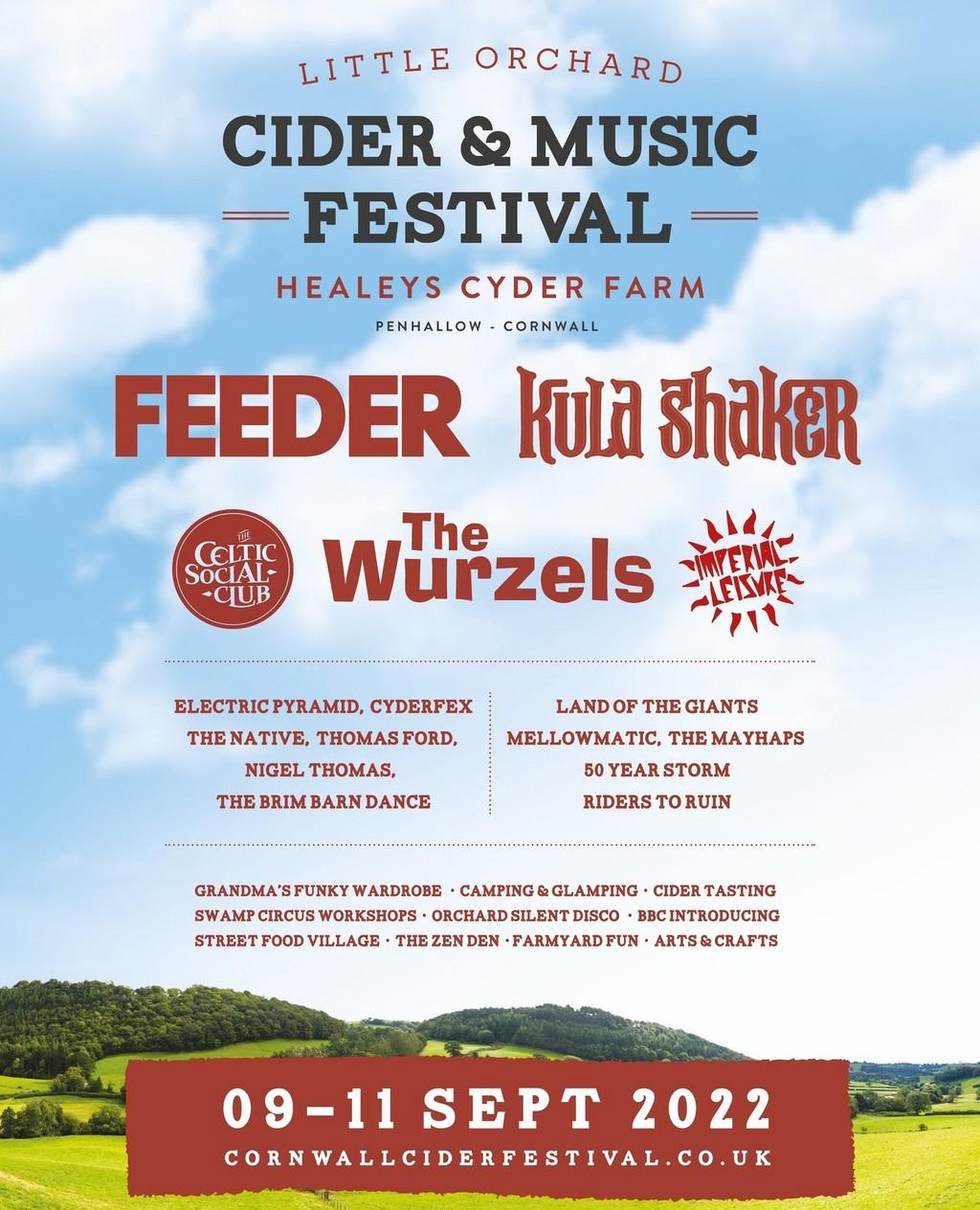 Lineup Poster Little Orchard Cider & Music Festival 2022