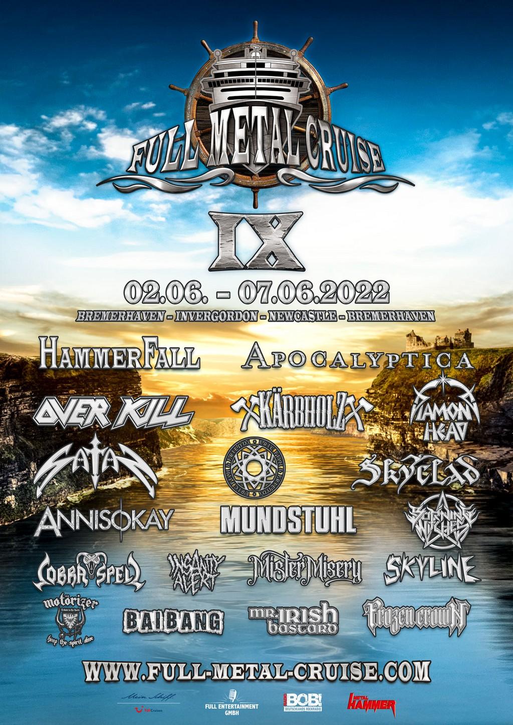 Lineup Poster Full Metal Cruise 2022