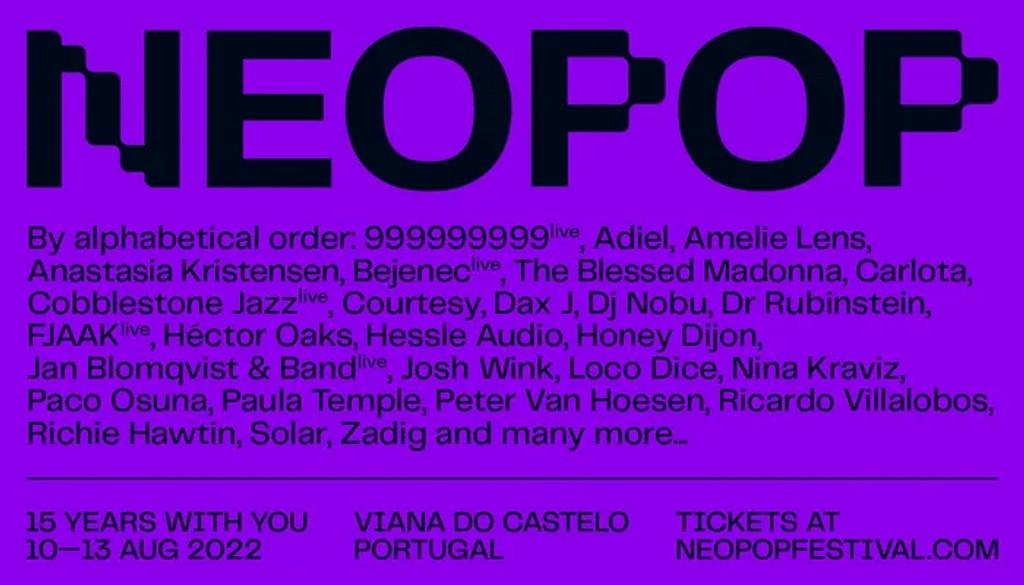 Lineup Poster NEOPOP Festival 2022