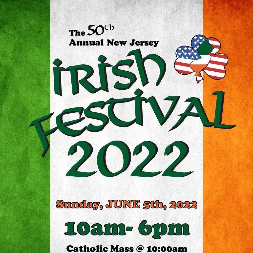 Lineup Poster New Jersey Irish Festival 2022