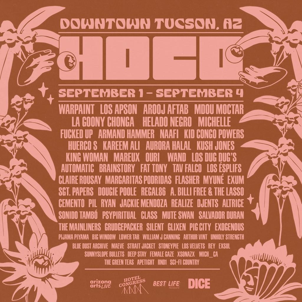 Lineup Poster HOCO Fest 2022