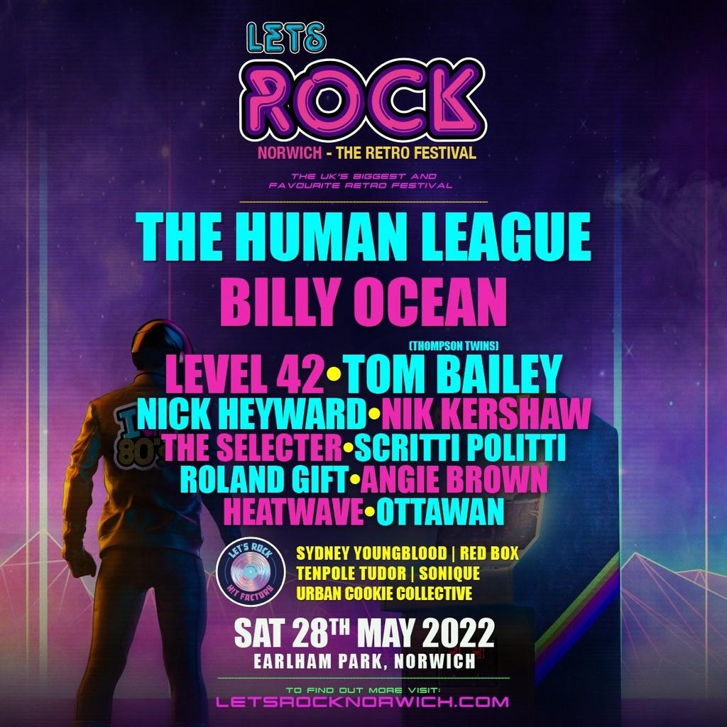 Lineup Poster Let's Rock Norwich 2022