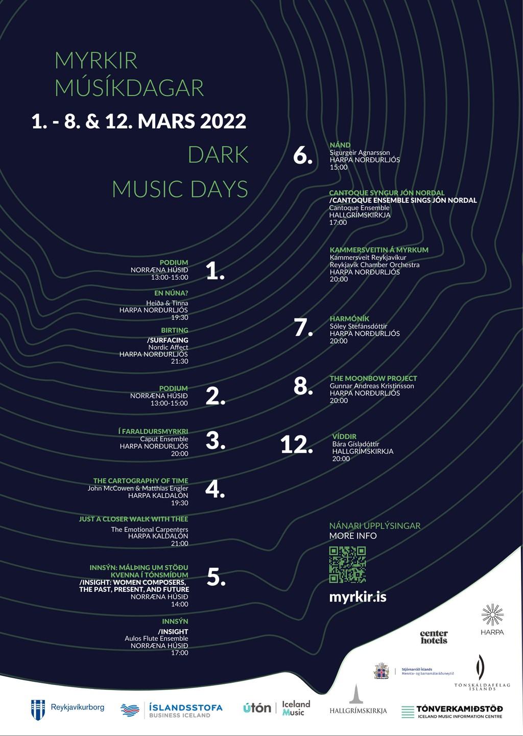 Lineup Poster Dark Music Days 2022