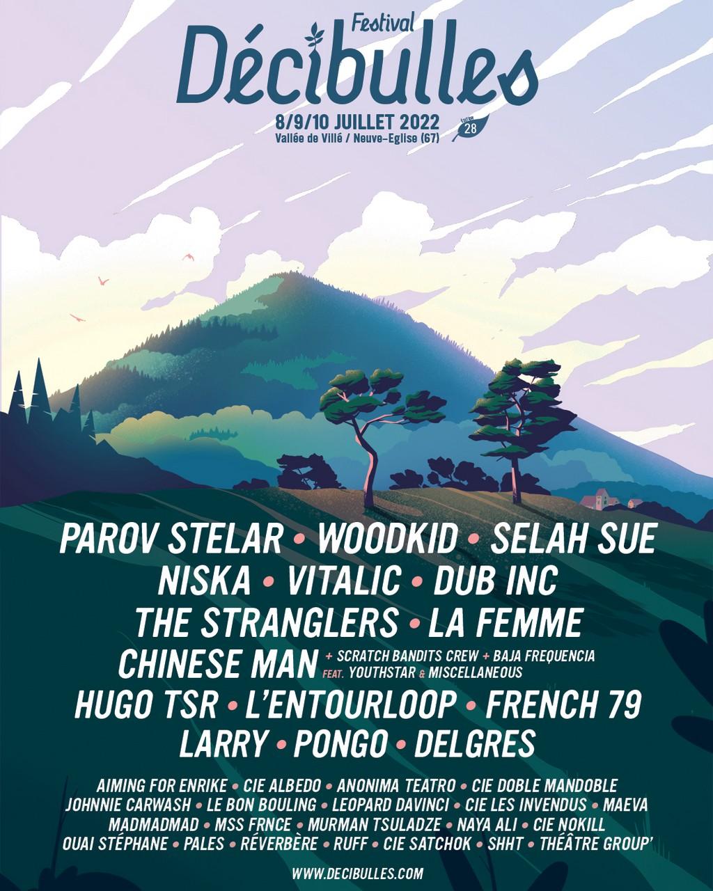 Lineup Poster Festival Décibulles 2022