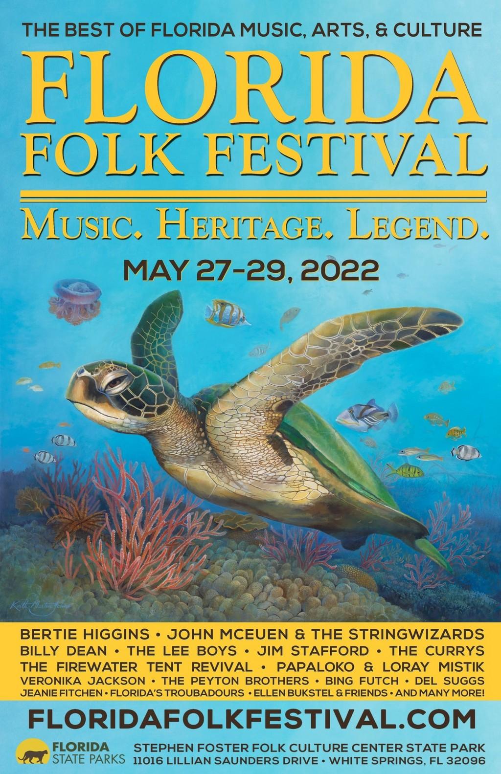 Lineup Poster Florida Folk Festival 2022