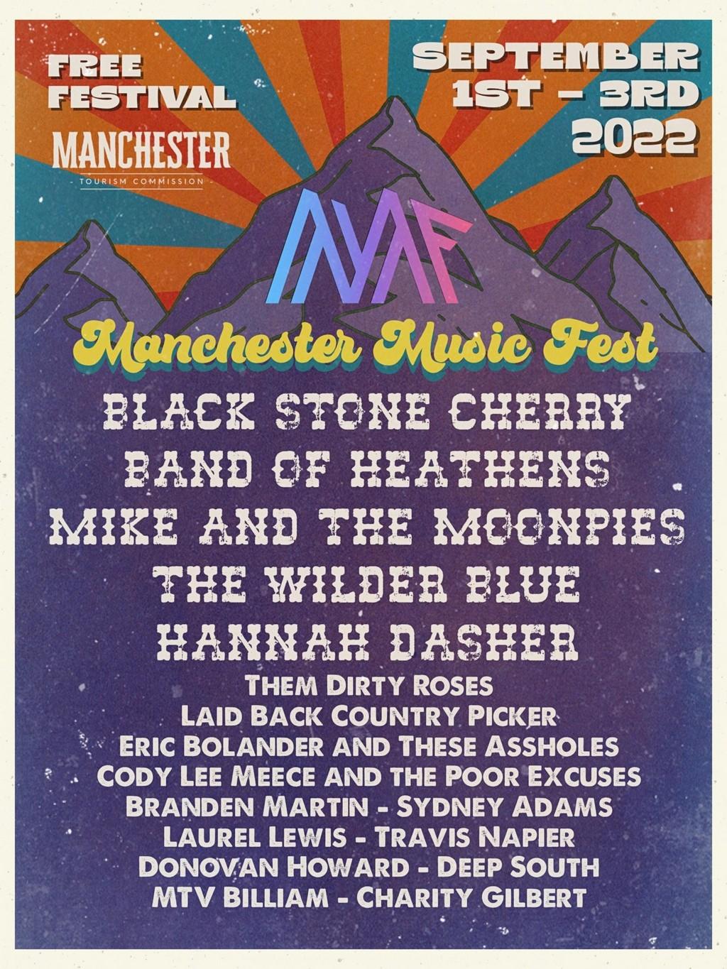 Lineup Poster Manchester Music Fest 2022