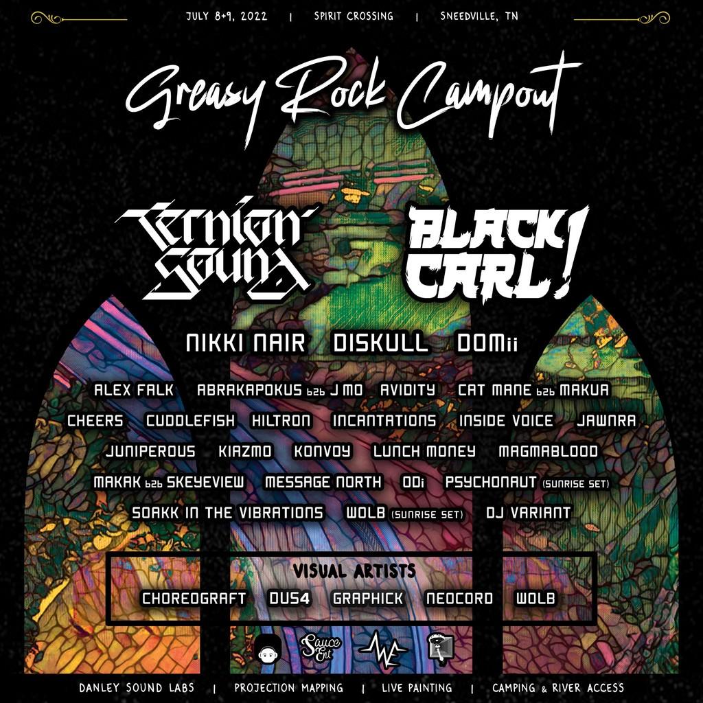 Lineup Poster Greasy Rock Campout 2022