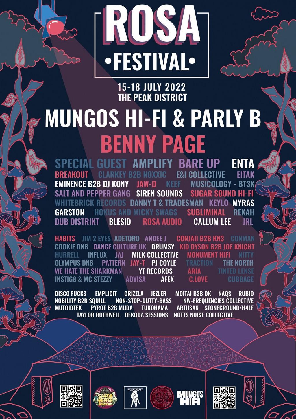 Lineup Poster Rosa Festival 2022