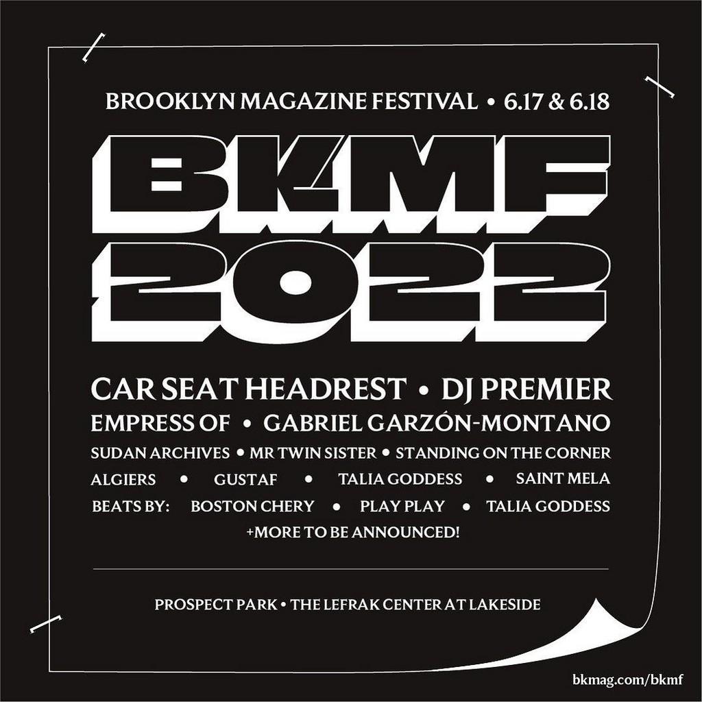 Lineup Poster Brooklyn Magazine Festival 2022