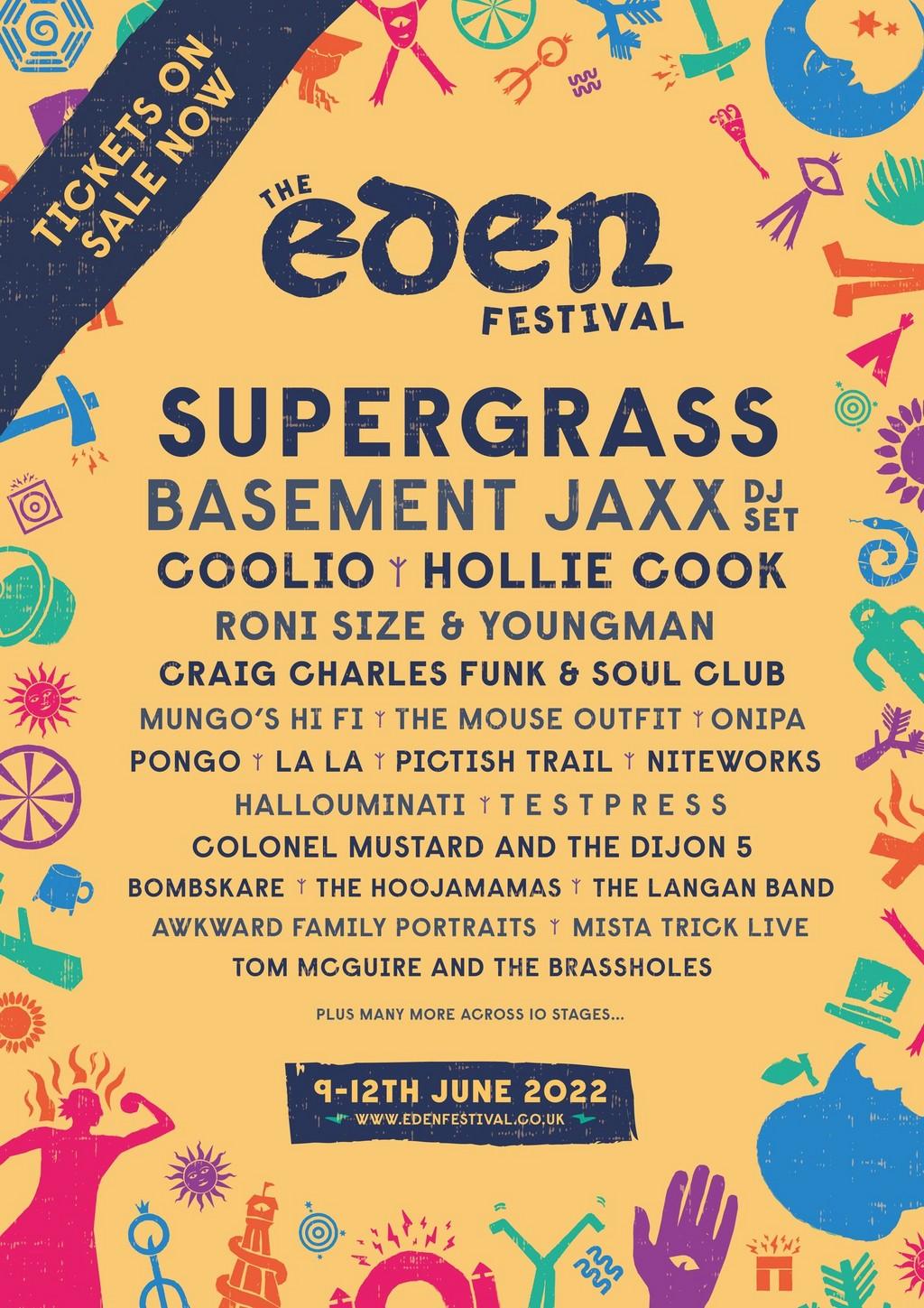 Lineup Poster Eden Festival 2022