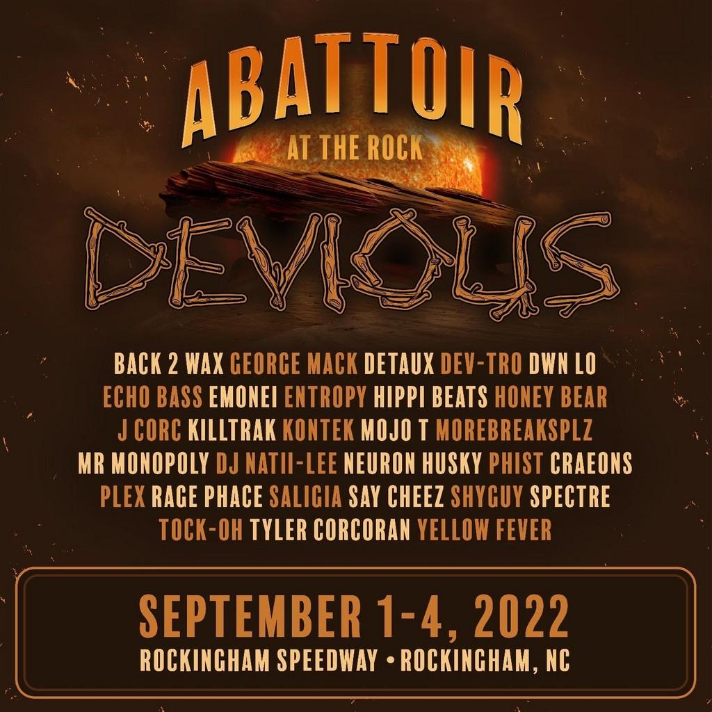 Lineup Poster Abattoir at The Rock 2022