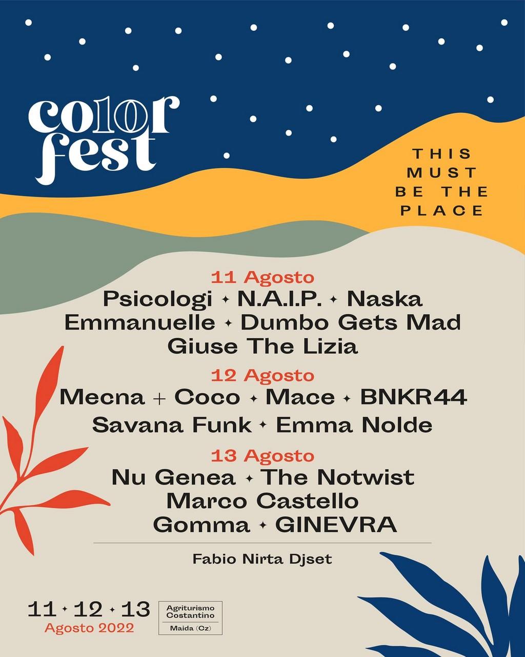 Lineup Poster Color Fest 2022