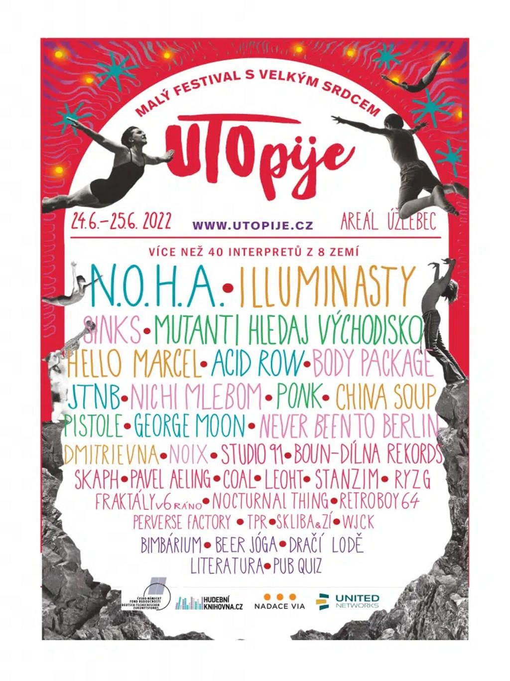 Lineup Poster Festival UTOpije 2022