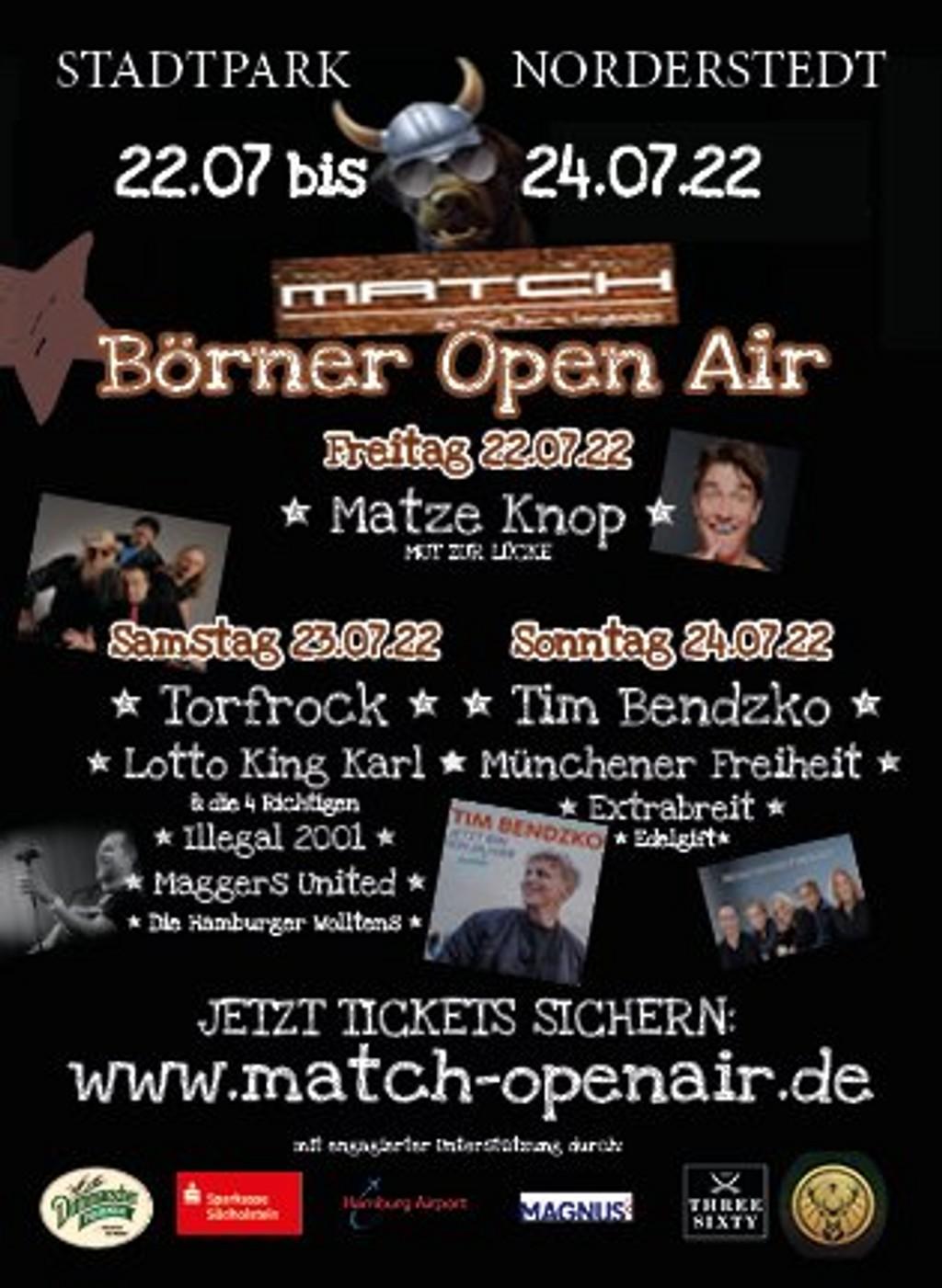 Lineup Poster Match Börner Open Air 2022