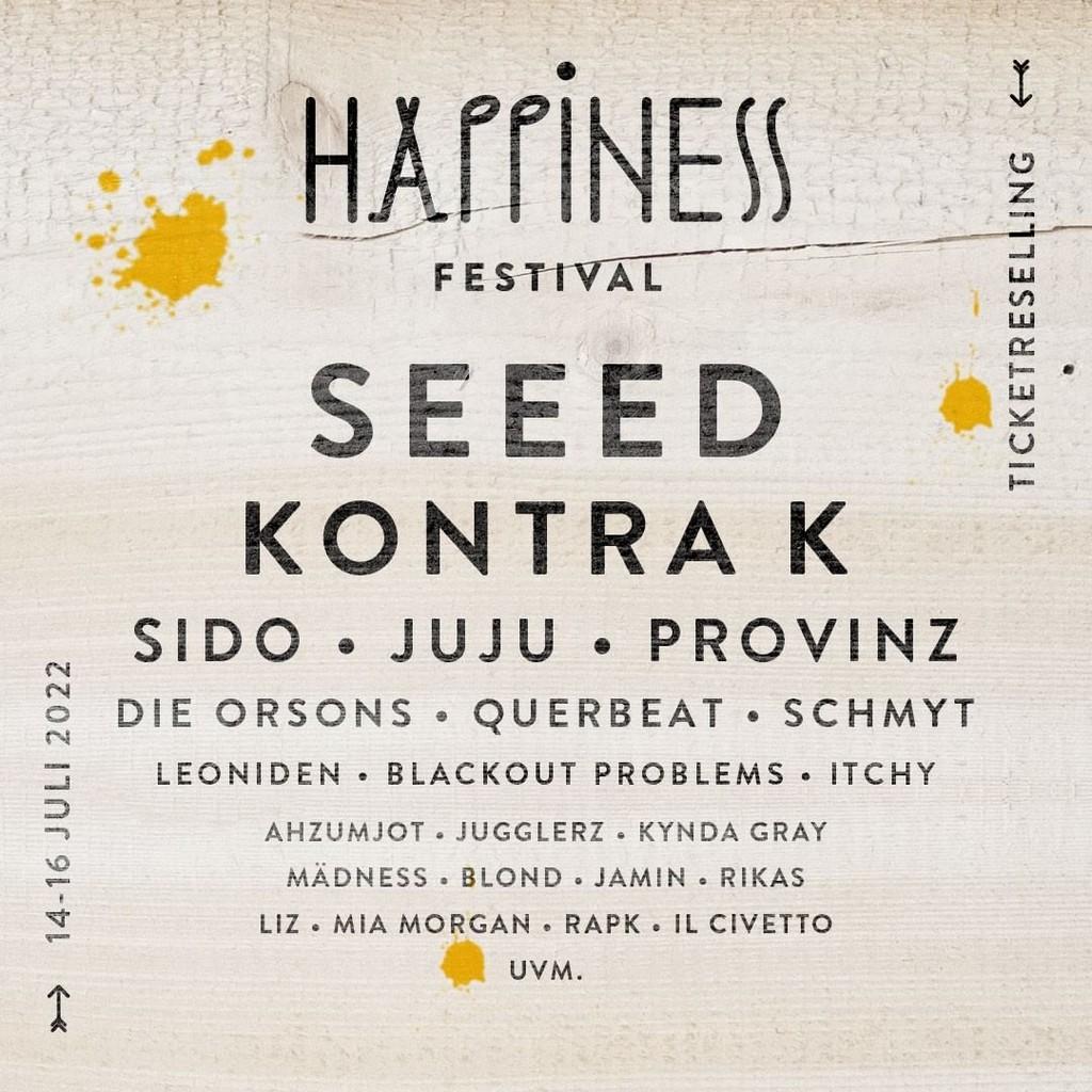 Lineup Poster Happiness Festival 2022